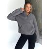 imageTrendy Queen Womens Sweatshirts Quarter Half Zip Pullover Fall Fashion Outfits 2025 Oversized Hoodies Comfy Winter ClothesDarkgrey