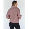 imageTrendy Queen Womens Sweatshirts Quarter Half Zip Pullover Fall Fashion Outfits 2025 Oversized Hoodies Comfy Winter ClothesDarkpink