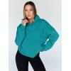 imageTrendy Queen Womens Sweatshirts Quarter Half Zip Pullover Fall Fashion Outfits 2025 Oversized Hoodies Comfy Winter ClothesGreenblue