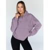 imageTrendy Queen Womens Sweatshirts Quarter Half Zip Pullover Fall Fashion Outfits 2025 Oversized Hoodies Comfy Winter ClothesGreypurple