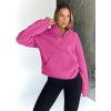 imageTrendy Queen Womens Sweatshirts Quarter Half Zip Pullover Fall Fashion Outfits 2025 Oversized Hoodies Comfy Winter ClothesHotpink