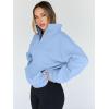 imageTrendy Queen Womens Sweatshirts Quarter Half Zip Pullover Fall Fashion Outfits 2025 Oversized Hoodies Comfy Winter ClothesLightblue