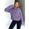 imageTrendy Queen Womens Sweatshirts Quarter Half Zip Pullover Fall Fashion Outfits 2025 Oversized Hoodies Comfy Winter ClothesPurple