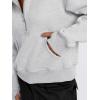 imageTrendy Queen Womens Sweatshirts Quarter Zip Pullover Oversized Cropped Sweater Fall Winter HoodiesGrey