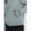 imageTrendy Queen Womens Sweatshirts Quarter Zip Pullover Oversized Cropped Sweater Fall Winter HoodiesGreygreen