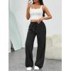 imageTrendy Queen Womens Wide Leg Sweatpants Baggy Loose Fall Barrel Casual Lounge Athletic Pants Comfy Teen Girl Cute y2k JoggersBlack