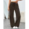 imageTrendy Queen Womens Wide Leg Sweatpants Baggy Loose Fall Barrel Casual Lounge Athletic Pants Comfy Teen Girl Cute y2k JoggersCoffee