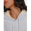imageTrendy Queen Womens Winter Fleece Sherpa Lined Hoodie Casual Warm Long Sleeve Pullover SweatshirtHeather Grey