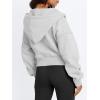 imageTrendy Queen Womens Zip Up Cropped Hoodies Long Sleeve Sweatshirts Casual Jackets Fall Fashion 2025 Winter ClothesGrey