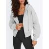 imageTrendy Queen Womens Zip Up Cropped Hoodies Long Sleeve Sweatshirts Casual Jackets Fall Fashion 2025 Winter ClothesGrey