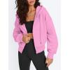 imageTrendy Queen Womens Zip Up Cropped Hoodies Long Sleeve Sweatshirts Casual Jackets Fall Fashion 2025 Winter ClothesPink