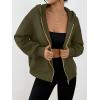 imageTrendy Queen Womens Zip Up Hoodies Fall Fashion Sweatshirt 2025 Clothes Y2K Cropped Jackets Cute Winter OutfitsArmygreen