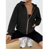 imageTrendy Queen Womens Zip Up Hoodies Fall Fashion Sweatshirt 2025 Clothes Y2K Cropped Jackets Cute Winter OutfitsBlack