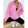 imageTrendy Queen Womens Zip Up Hoodies Fall Fashion Sweatshirt 2025 Clothes Y2K Cropped Jackets Cute Winter OutfitsPink