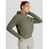 imageTrendy Queen Womens Zip Up Hoodies Jackets Cropped Sweatshirts Fleece Fall Outfits Casual Comfy Y2k Tops Winter Clothes 2025Armygreen