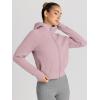 imageTrendy Queen Womens Zip Up Hoodies Jackets Cropped Sweatshirts Fleece Fall Outfits Casual Comfy Y2k Tops Winter Clothes 2025Darkpink