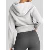 imageTrendy Queen Womens Zip Up Hoodies Jackets Cropped Sweatshirts Fleece Fall Outfits Casual Comfy Y2k Tops Winter Clothes 2025Grey