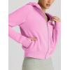 imageTrendy Queen Womens Zip Up Hoodies Jackets Cropped Sweatshirts Fleece Fall Outfits Casual Comfy Y2k Tops Winter Clothes 2025Pink