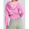 imageTrendy Queen Womens Zip Up Hoodies Jackets Cropped Sweatshirts Fleece Fall Outfits Casual Comfy Y2k Tops Winter Clothes 2025Pink