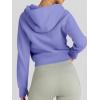 imageTrendy Queen Womens Zip Up Hoodies Jackets Cropped Sweatshirts Fleece Fall Outfits Casual Comfy Y2k Tops Winter Clothes 2025Purpleblue