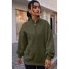 imageTrendy Queen Womens Zip Up Hoodies Oversized Sweatshirts Preppy Clothes Fall Teen Girls Outfits Fashion Crewneck PulloverArmygreen