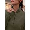 imageTrendy Queen Womens Zip Up Hoodies Oversized Sweatshirts Preppy Clothes Fall Teen Girls Outfits Fashion Crewneck PulloverArmygreen