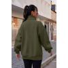 imageTrendy Queen Womens Zip Up Hoodies Oversized Sweatshirts Preppy Clothes Fall Teen Girls Outfits Fashion Crewneck PulloverArmygreen