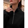 imageTrendy Queen Womens Zip Up Hoodies Oversized Sweatshirts Preppy Clothes Fall Teen Girls Outfits Fashion Crewneck PulloverBlack