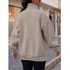 imageTrendy Queen Womens Zip Up Hoodies Oversized Sweatshirts Preppy Clothes Fall Teen Girls Outfits Fashion Crewneck PulloverCoffeegrey