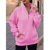 imageTrendy Queen Womens Zip Up Hoodies Oversized Sweatshirts Preppy Clothes Fall Teen Girls Outfits Fashion Crewneck PulloverPink