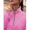 imageTrendy Queen Womens Zip Up Hoodies Oversized Sweatshirts Preppy Clothes Fall Teen Girls Outfits Fashion Crewneck PulloverPink