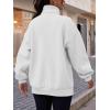 imageTrendy Queen Womens Zip Up Hoodies Oversized Sweatshirts Preppy Clothes Fall Teen Girls Outfits Fashion Crewneck PulloverWhite
