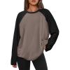 imageTrendy Queen Women Oversized Long Sleeve Shirt 2025 Summer Casual Basics Top Loose Fit Tee Fashion Cute ClothesMochablack