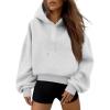 imageTrendy Queen Womens Cute Cropped Hoodies Y2k Long Sleeve Sweatshirts Fall Fashion Outfits Winter Sweater Clothes 2025Grey