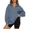 imageTrendy Queen Womens Zip Up Hoodies Oversized Sweatshirts Preppy Clothes Fall Teen Girls Outfits Fashion Crewneck PulloverGreyblue