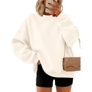 imageTrendy Queen Sweatshirts for Women Hoodies Oversized Crewneck Tops Sweaters Comfy Fall Winter Outfits Clothes 2025 FashionApricot