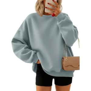 imageTrendy Queen Sweatshirts for Women Hoodies Oversized Crewneck Tops Sweaters Comfy Fall Winter Outfits Clothes 2025 FashionLightgreen