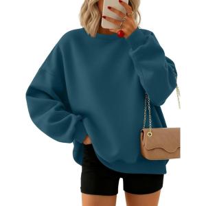 imageTrendy Queen Sweatshirts for Women Hoodies Oversized Crewneck Tops Sweaters Comfy Fall Winter Outfits Clothes 2025 FashionNavy