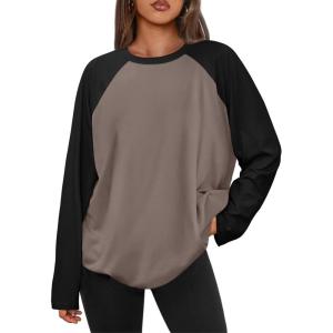 imageTrendy Queen Women Oversized Long Sleeve Shirt 2025 Summer Casual Basics Top Loose Fit Tee Fashion Cute ClothesMochablack