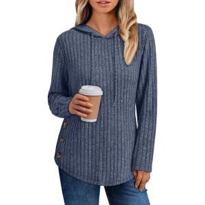 imageTrendy Queen Womens Hoodies Oversized Sweatshirts Long Sleeve Shirts Sweaters Fall Pullovers TopsBlue