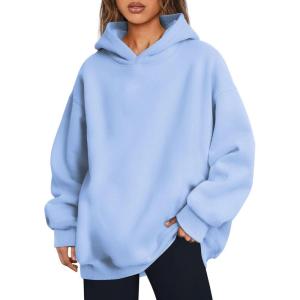 imageTrendy Queen Womens Oversized Hoodies Comfy Sweatshirts Fall Fashion 2025 Outfits Casual Tops Fleece Clothes with PocketsLightblue