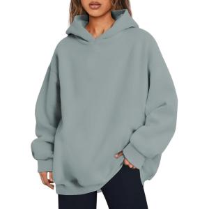 imageTrendy Queen Womens Oversized Hoodies Comfy Sweatshirts Fall Fashion 2025 Outfits Casual Tops Fleece Clothes with PocketsLightgreen