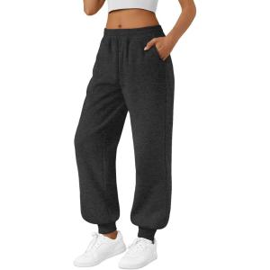 imageTrendy Queen Womens Sweatpants Baggy Athletic Joggers with Pockets Lounge PantsBlackgrey