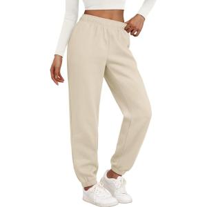 imageTrendy Queen Womens Sweatpants High Waisted Baggy Lounge Pants Fall Active Comfy Joggers with Pockets 2025Beige