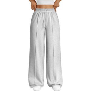 imageTrendy Queen Womens Wide Leg Sweatpants Baggy Loose Fall Barrel Casual Lounge Athletic Pants Comfy Teen Girl Cute y2k JoggersGrey