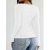 imageTrendy Queen Long Sleeve Henley Fitted Shirts for Women Sweaters Fall Fashion Tops Dressy Casual Y2K Cute Clothes OutfitsWhite