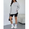 imageTrendy Queen Oversized Side Slit Tshirts for Women Long Sleeve Workout Tops Fall Fashion Gym Casual Tees Basic Y2K ClothesGrey