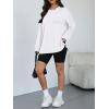 imageTrendy Queen Oversized Side Slit Tshirts for Women Long Sleeve Workout Tops Fall Fashion Gym Casual Tees Basic Y2K ClothesWhite