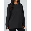 imageTrendy Queen Oversized Thumb Hole Tshirts for Women Long Sleeve Workout Tops Fall Fashion Plus Size Gym Casual Loose Y2k TeeBlack