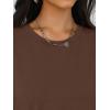 imageTrendy Queen Oversized Thumb Hole Tshirts for Women Long Sleeve Workout Tops Fall Fashion Plus Size Gym Casual Loose Y2k TeeChocolate Brown